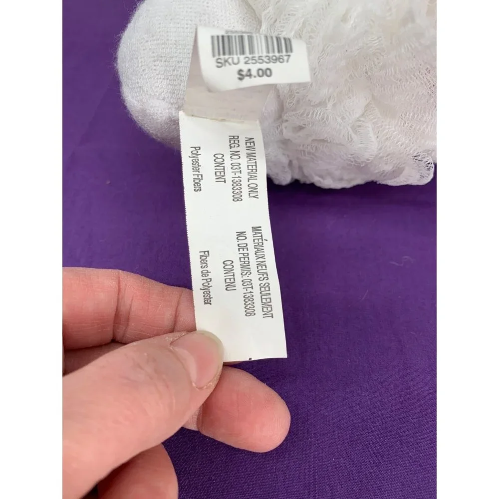 Pier One Imports 8 inch Bath Scrubbing Terry Cloth Snowman green hat pink scarf